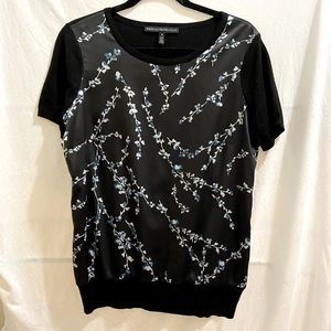 WHBM | silk and knit blouse